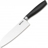 Кухонный нож шефа Bker Core Santoku, 163 мм, сталь X50CrMoV15, рукоять пластик купить в Щелкове