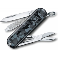 Нож перочинный Victorinox  Classic, сталь X55CrMo14, рукоять Cellidor®, синий камуфляж купить в Щелкове