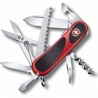 Нож перочинный Victorinox EvoGrip S557, сталь X50CrMoV15, рукоять термопластик GRN, красно-чёрный купить в Щелкове