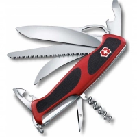 Нож перочинный Victorinox RangerGrip 57 Hunter, сталь X55CrMo14, рукоять полиамид, красно-чёрный купить в Щелкове