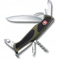 Нож перочинный Victorinox RangerGrip 61 0.9553.MC4 130мм 11 функций чёрно-зеленый купить в Щелкове