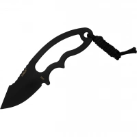 Нож с фиксированным клинком Hogue EX-F03 Neck Knife, сталь 154CM Black Ceracote, рукоять нержавеющая сталь купить в Щелкове