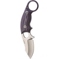 Нож с фиксированным клинком Hogue EX-F03, сталь 154CM Stone-Tumbled Clip Point, рукоять стеклотекстолит G-Mascus® — Purple 5.7 см. купить в Щелкове