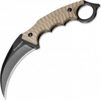 Нож с фиксированным клинком Magnum Spike Karambit — Boker 02SC028, сталь 440A EDP, рукоять стеклотекстолит G10, песочный купить в Щелкове