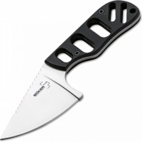 Нож с фиксированным клинком шейный Chad Los Banos Design SFB Neck, Boker Plus 02BO321, сталь 440C Satin, рукоять стеклотекстолит G10 купить в Щелкове