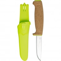 Нож с фиксированным лезвием Morakniv Floating Knife (S) Lime, сталь Sandvik 12C27, пробковая ручка купить в Щелкове