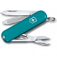 Нож Victorinox Classic SD Colors, Mountain Lake (0.6223.23G) бирюзовый, 7 функций 58мм купить в Щелкове