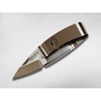 Нож-зажим для купюр складной Mcusta Pocket Clip «Kamon» Crane «Журавль» MC-0083, сталь AUS-8 , рукоять сталь купить в Щелкове