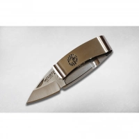 Нож-зажим для купюр складной Mcusta Pocket Clip «Kamon» Fuji «Глициния» MC-0084, сталь AUS-8 , рукоять сталь купить в Щелкове