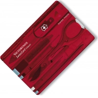 Швейцарская карта Victorinox SwissCard, сталь X45CrMoV15, рукоять ABS-Пластик, красный купить в Щелкове